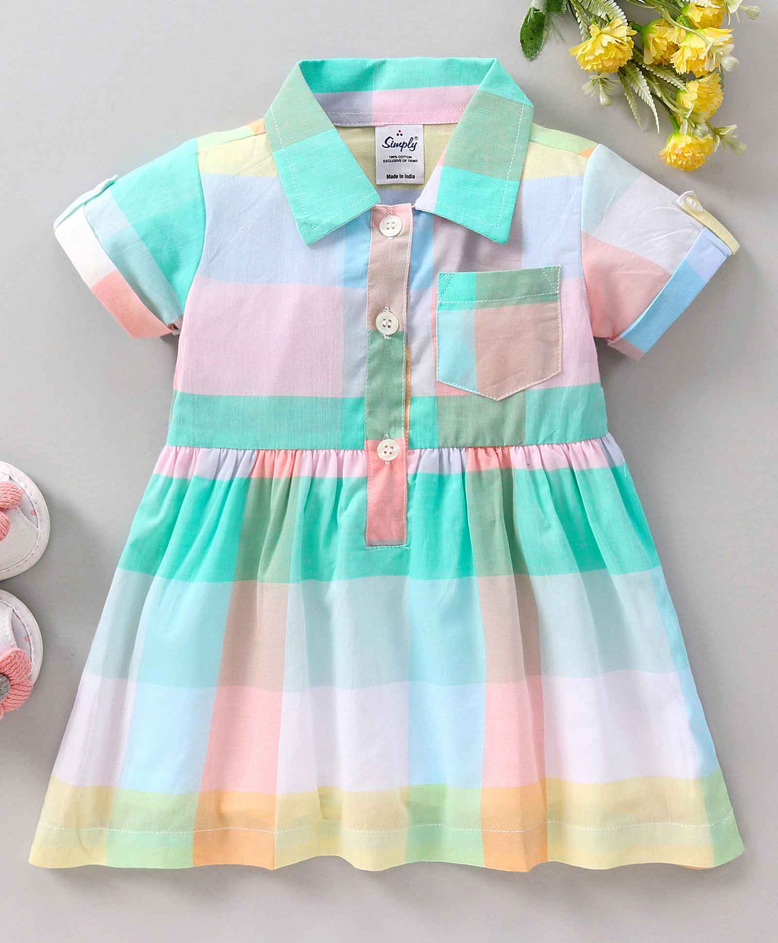 Printed Baby Girl Frocks, Cotton at Rs 199 in Surat | ID: 26505937433